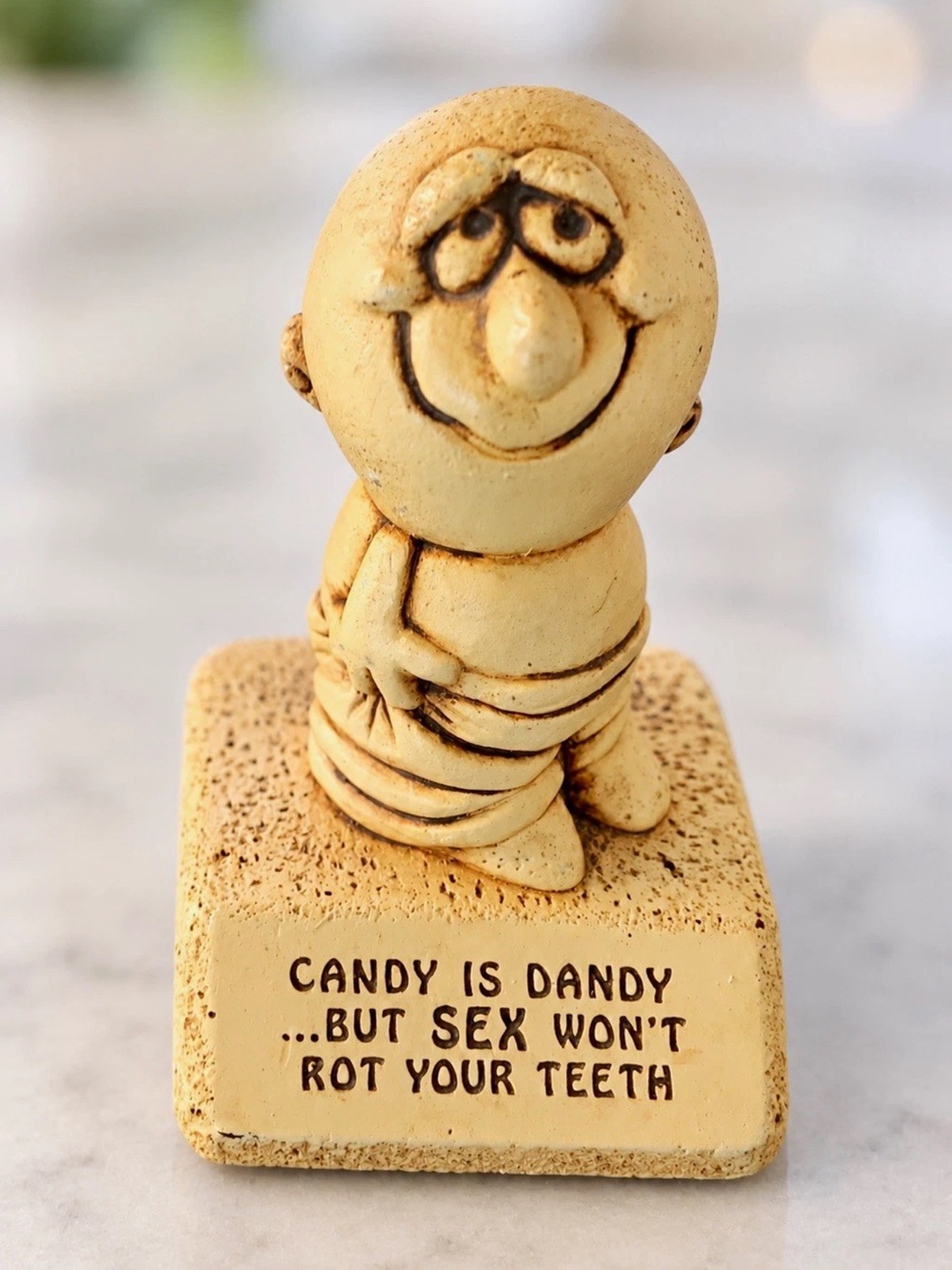 Vintage 1970 Paula W-151 Funny Figurine – Candy Is Dandy – Made in USA